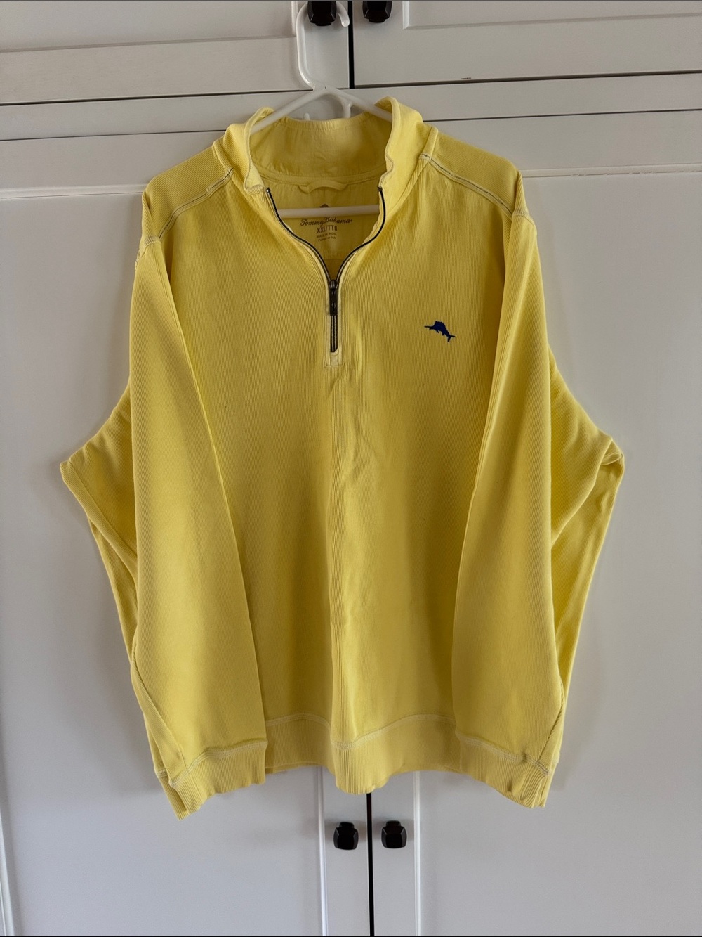 Tommy Bahama Men's Lemon Yellow Quarter-Zip Pullover